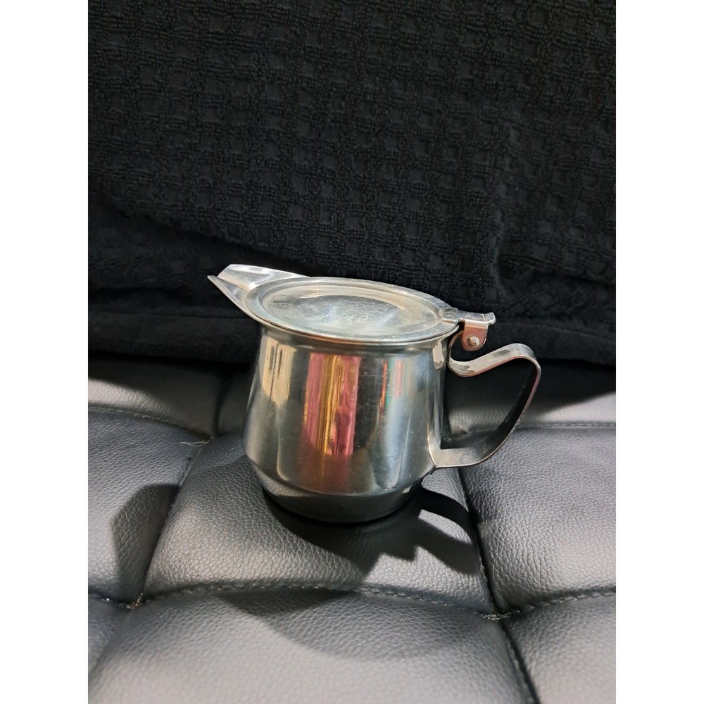 Vintage Creamer With Flap‎ Cover Thermos Stainless Steel  Made In USA